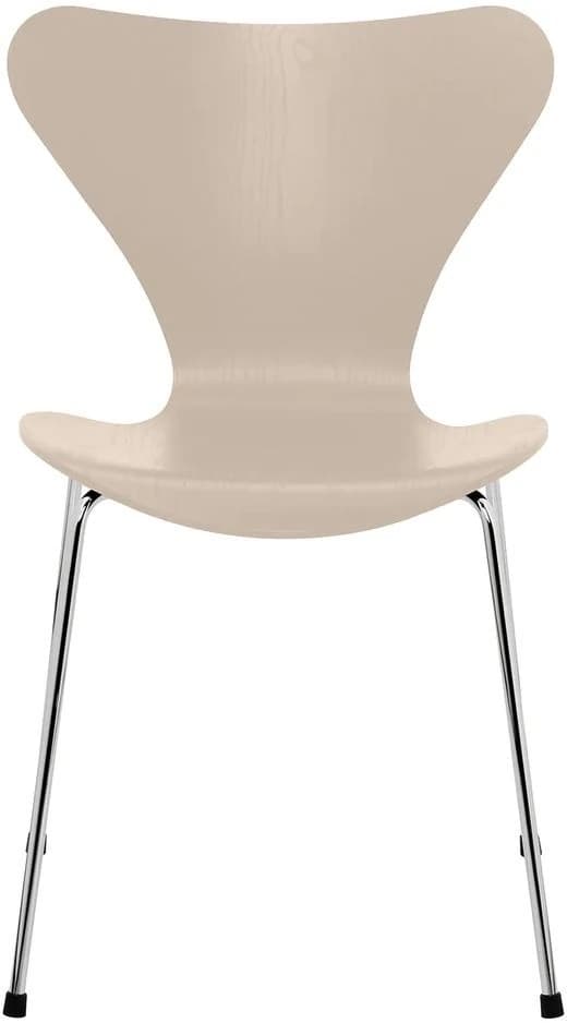Ghế SERIES 7, 3107, D52 x W50 x H82 x SH46 cm, Thân Gỗ Coloured Ash Màu Be Light Beige, Chân Thép Mạ Chrome