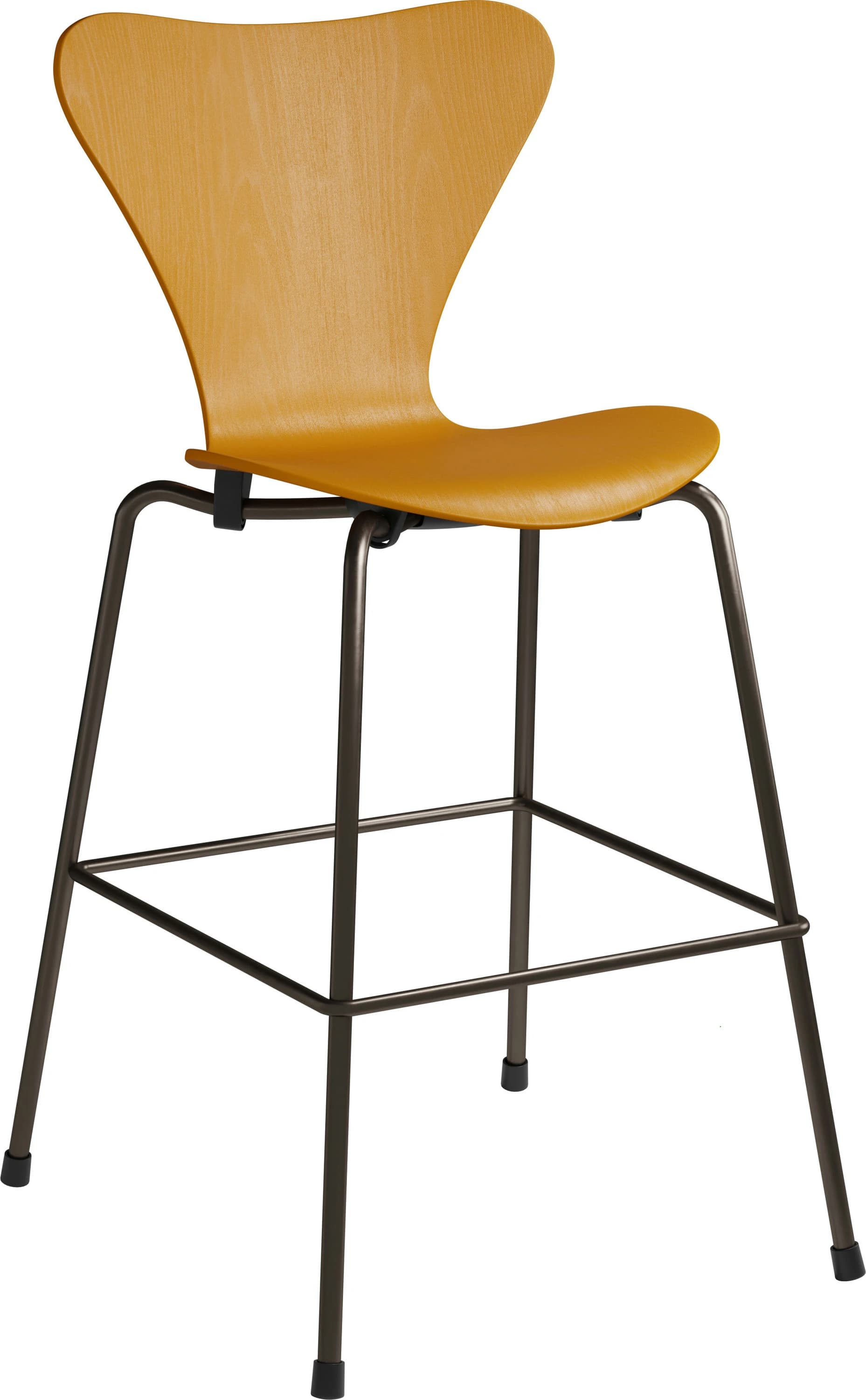 Ghế Trẻ Em SERIES 7 JUNIOR, W420 x D440 x H790 x SH520 mm, Thân Gỗ Coloured Ash Vàng (Burnt Yellow), Chân Sơn Tĩnh Điện Đen